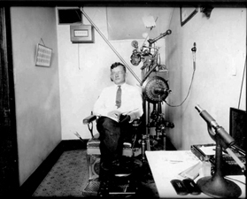 Matthias Schlaefer seated in his exam chair.